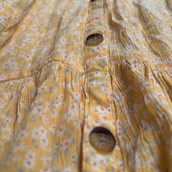 Mint condition Super cute button up, empire waist sundress. Yellow sundress L - Picture 3 of 9